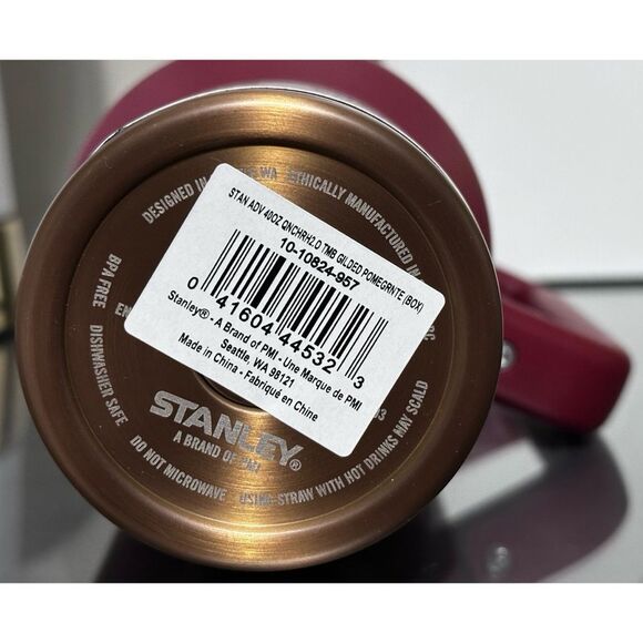 LIMITED EDITION Stanley Quencher H2.0 FlowState Tumbler 40oz, GILDED POMEGRANATE - Picture 5 of 5